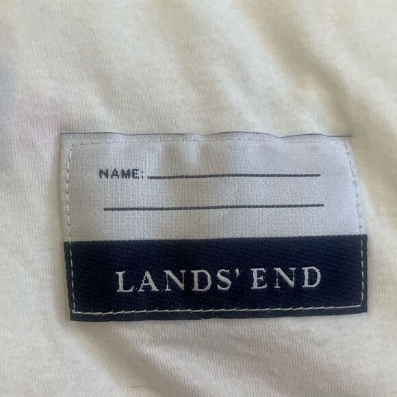 Lands End Kids Girls Gingham Red & White Hooded Rain Coat Sz M Preowned - Picture 5 of 11